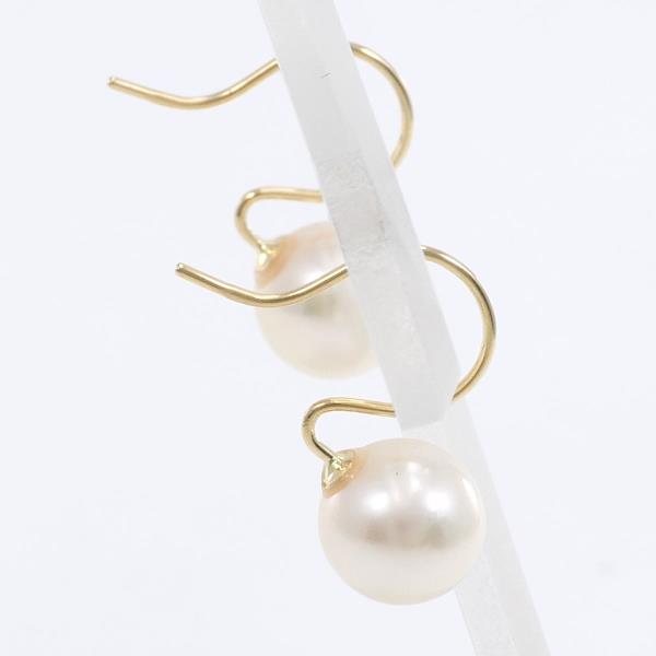 K18 Yellow Gold Pearl Earrings in Pristine Condition