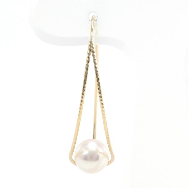 K18 Yellow Gold Pearl Earring in Excellent Condition