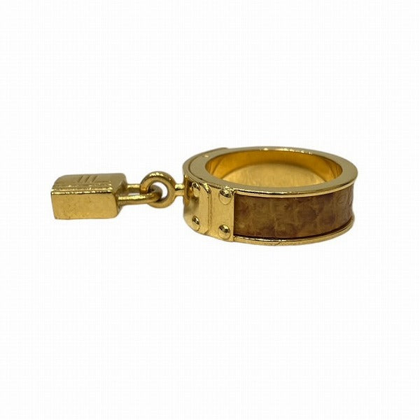 Hermes Kelly Scarf Ring Gold Camel