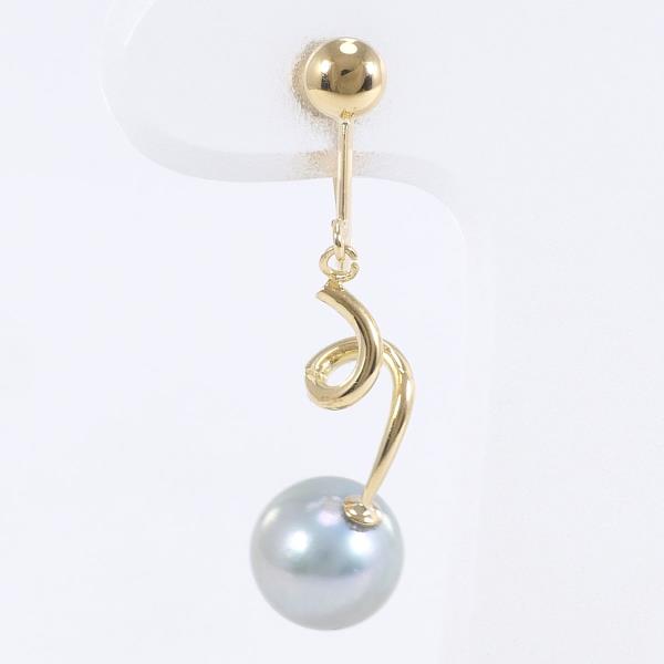 K18 Yellow Gold Pearl Earring in Pristine Condition