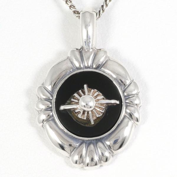 Silver Onyx Necklace 51cm 7.4g in Excellent Condition