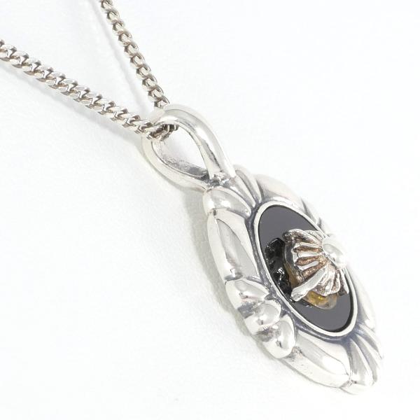 Silver Onyx Necklace 51cm 7.4g in Excellent Condition