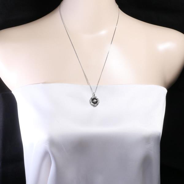 Silver Onyx Necklace 51cm 7.4g in Excellent Condition