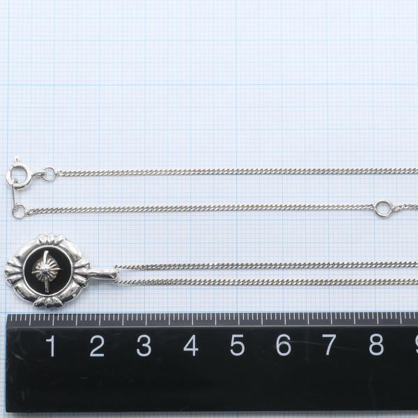 Silver Onyx Necklace 51cm 7.4g in Excellent Condition