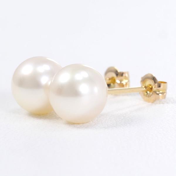 K18 Yellow Gold Pearl Earrings