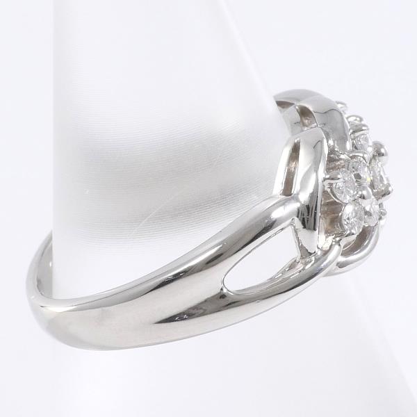 Ladies' Platinum PT900 Ring Size 9 with Diamond 0.33ct, Weighing Approximately 6.2g