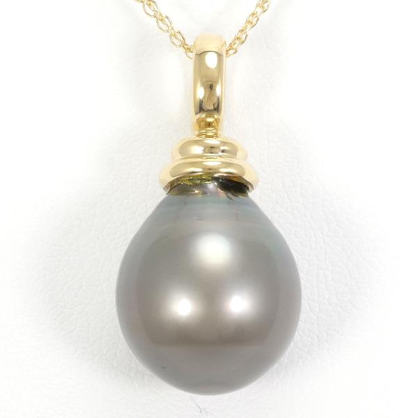 18K Yellow Gold Necklace with Pearl, total weight around 6.4g, approximately 50cm - Women's in Excellent Condition