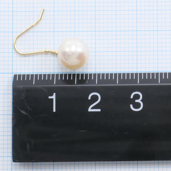 K18 Yellow Gold Pearl Earrings in Great Condition