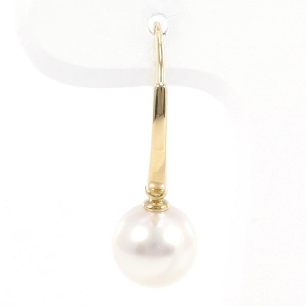 K18 Yellow Gold Pearl Earring Clip/Stud in Great Condition