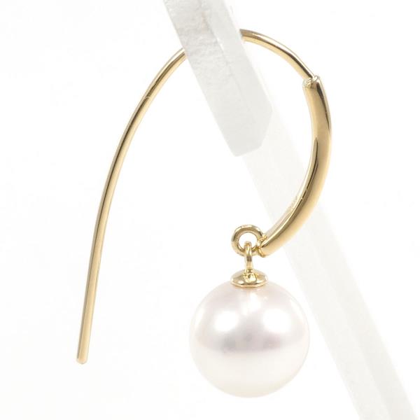 K18 Yellow Gold Pearl Earring Clip/Stud in Great Condition