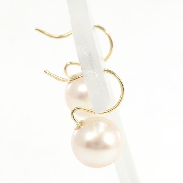 K18 Yellow Gold Pearl Earrings in Excellent Condition