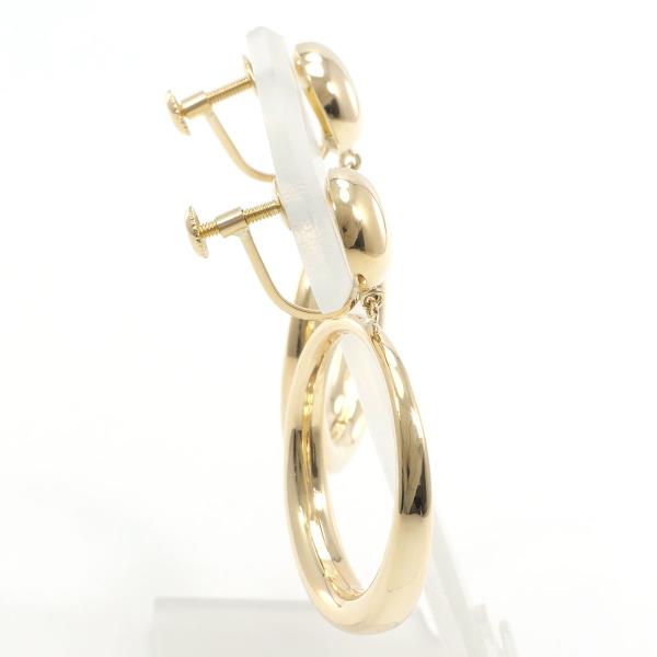 Ladies' K18 Yellow Gold Earrings Weighing Approximately 6.0g