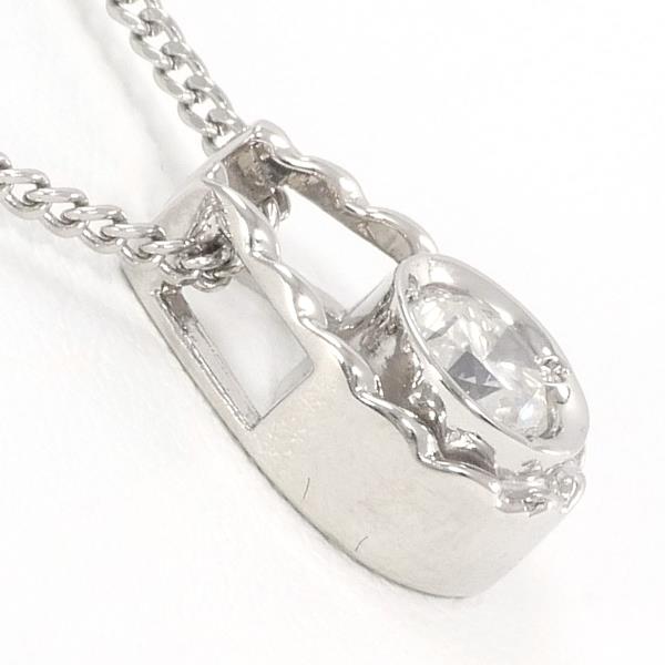 Platinum PT900 & PT850 Diamond Necklace, Approximately 0.4ct Diamond, Total Weight Approximately 5.2g, 40cm Length, Ladies' Silver Jewelry