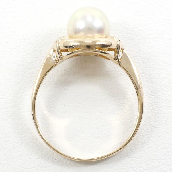 K10 Yellow Gold Pearl Ring 13.5 in Pristine Condition