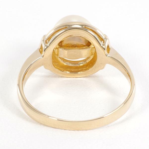 K10 Yellow Gold Pearl Ring 13.5 in Pristine Condition