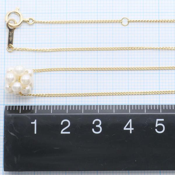 K18 Yellow Gold Pearl Necklace in Excellent Condition