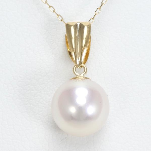 K18 Yellow Gold Pearl Necklace in Pristine Condition