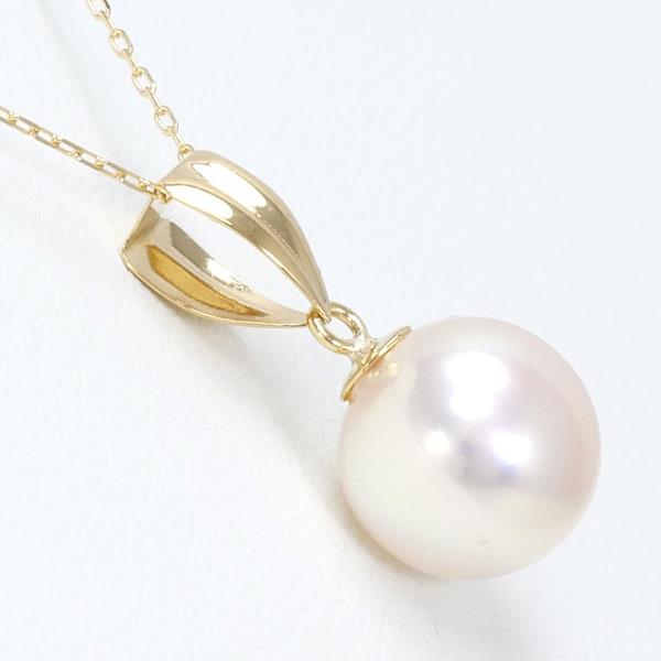 K18 Yellow Gold Pearl Necklace in Pristine Condition