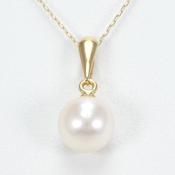 K18 Yellow Gold Pearl Necklace in Pristine Condition