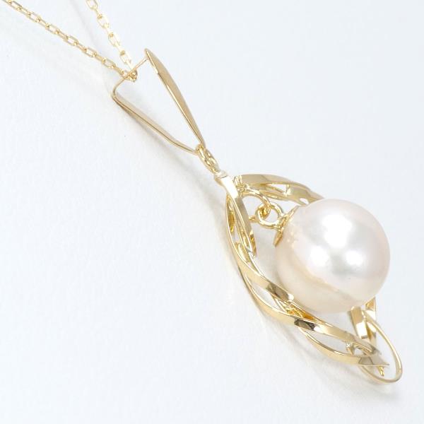 K18 Yellow Gold Pearl Necklace in Pristine Condition