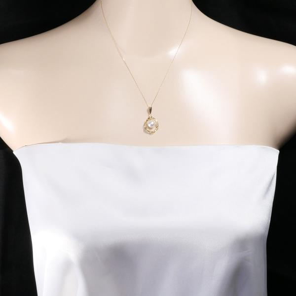 K18 Yellow Gold Pearl Necklace in Pristine Condition