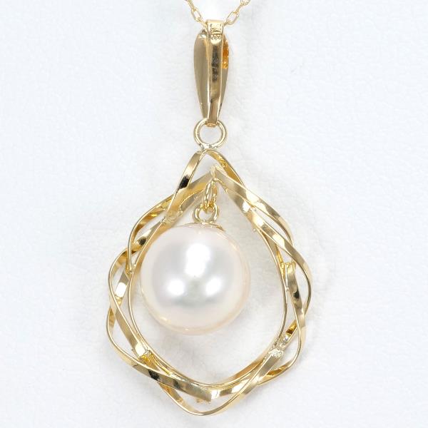 K18 Yellow Gold Pearl Necklace in Pristine Condition