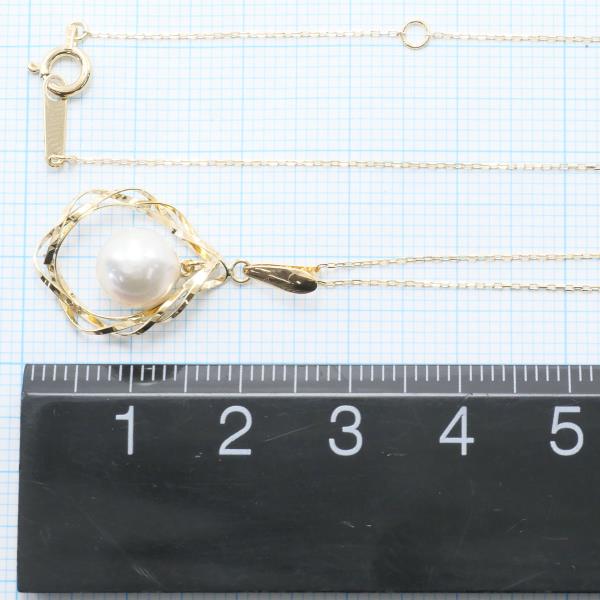 K18 Yellow Gold Pearl Necklace in Pristine Condition