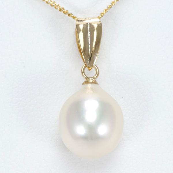 K18 Yellow Gold Pearl Necklace in Pristine Condition