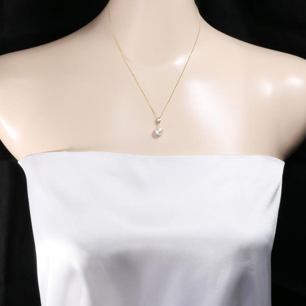 K18 Yellow Gold Pearl Necklace in Pristine Condition