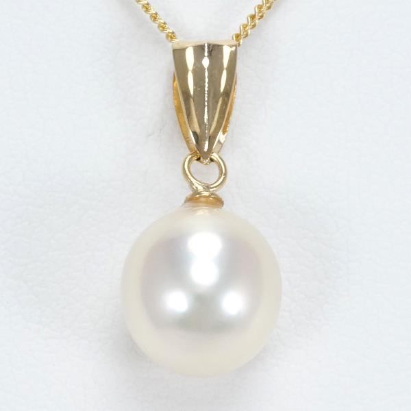 K18 Yellow Gold Pearl Necklace in Pristine Condition