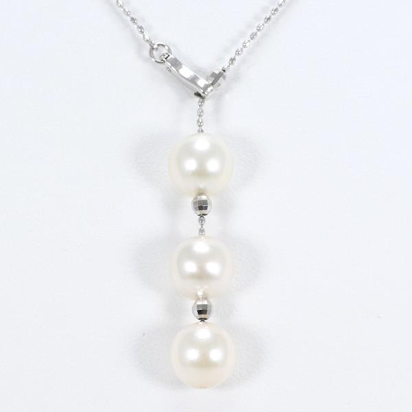 K14 White Gold Pearl Necklace in Excellent Condition