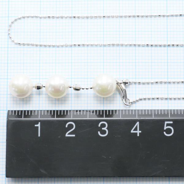 K14 White Gold Pearl Necklace in Excellent Condition