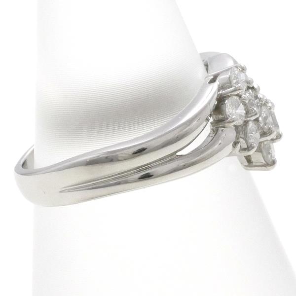 PT850 Platinum Ring Size 9, Diamond 0.38 ct, Weight Approximately 4.7g, Women's Silver Ring