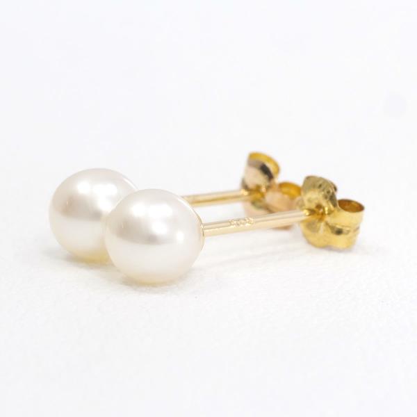 K18 Yellow Gold Pearl Earrings