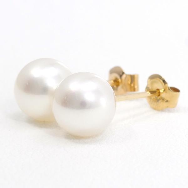 K18 Yellow Gold Pearl Earrings