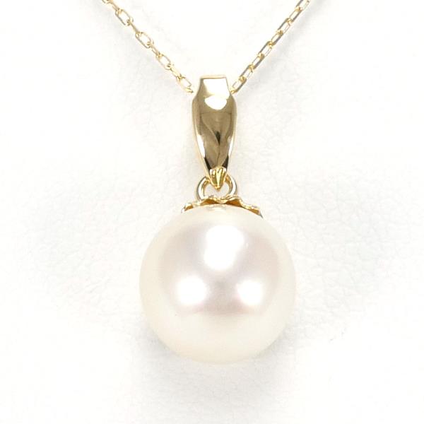 K18 Yellow Gold Pearl Necklace in Pristine Condition