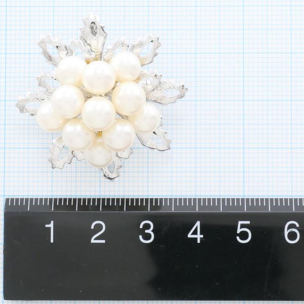 Silver Brooch Pendant Top with Pearl in Great Condition