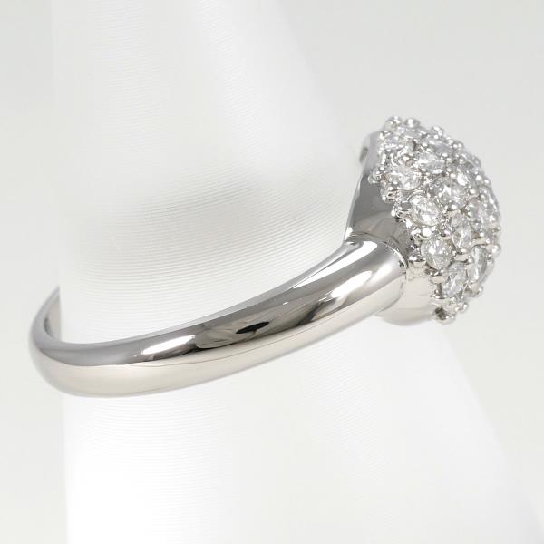 Platinum PT850 Ring with 0.50ct Diamond, Size 9, Weight Approx 4.7g, Silver, Ladies' Jewelry