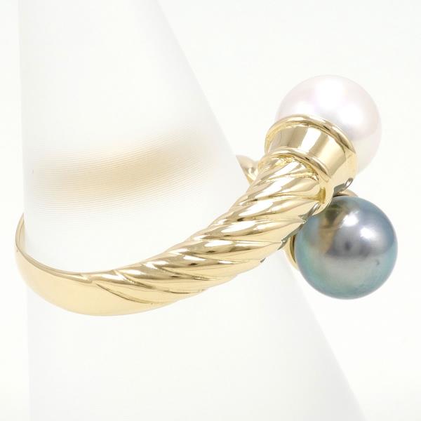 K18 Yellow Gold Ring, Size 14, with Pearl approximately 7mm, Total weight approximately 5.0g, For Women (Pre-Owned)