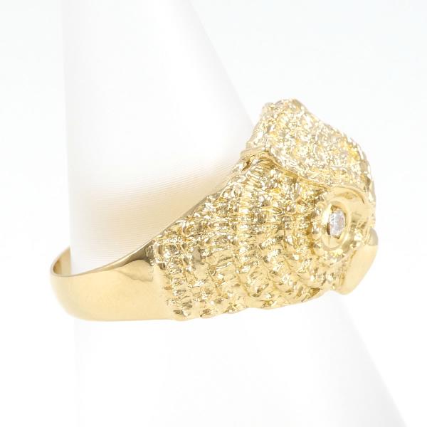 K18 Yellow Gold Diamond Ring, Size 12.5, Diamond 0.05ct, Total Weight Approximately 4.8g