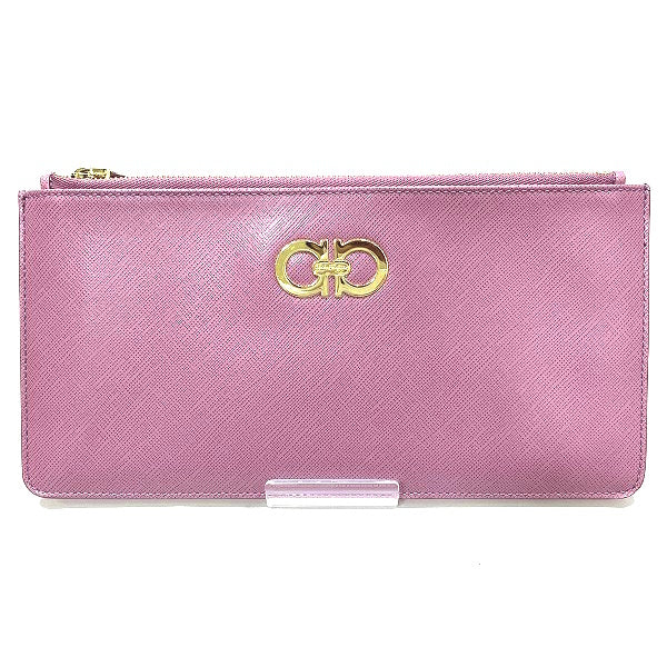 Salvatore Ferragamo Gancini Clutch Bag Rose Pink