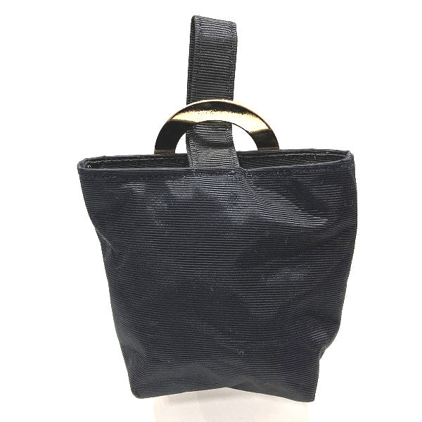 Celine Nylon Mini Handbag with Circle Hardware in Good Condition