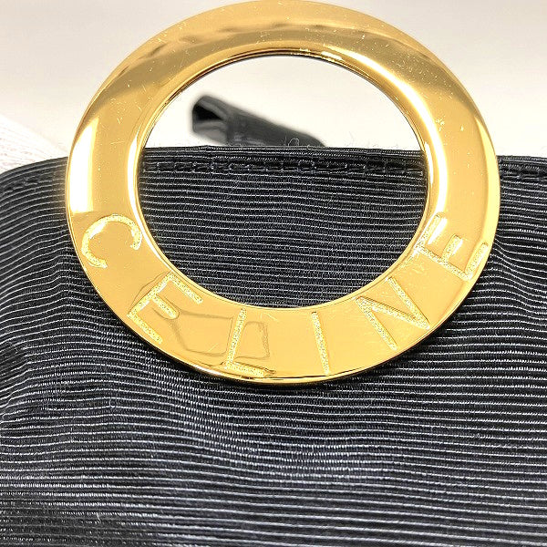 Celine Nylon Mini Handbag with Circle Hardware in Good Condition