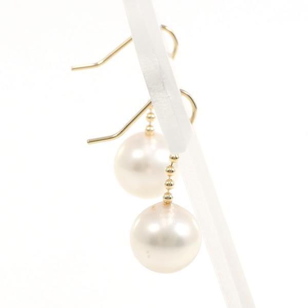 K18 Yellow Gold Pearl Earrings in Great Condition