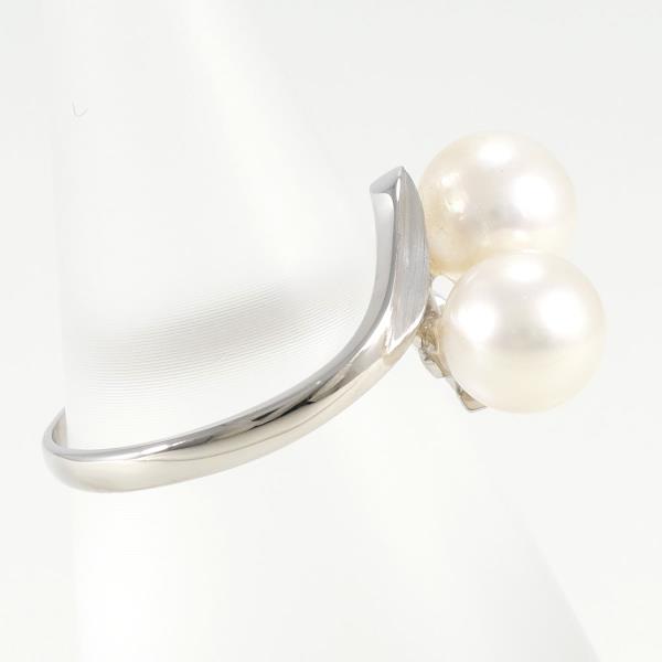 PT850 Platinum Pearl Ring Size 12 in Excellent Condition