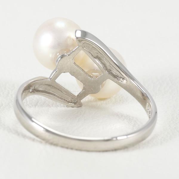 PT850 Platinum Pearl Ring Size 12 in Excellent Condition