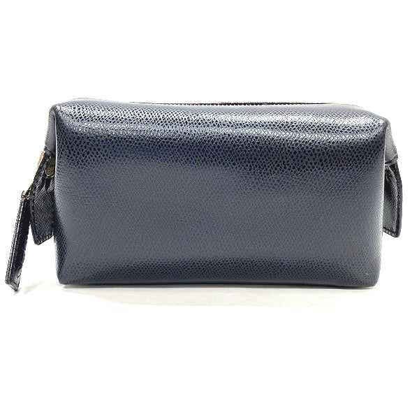 Celine Leather Pouch Navy in Good Condition