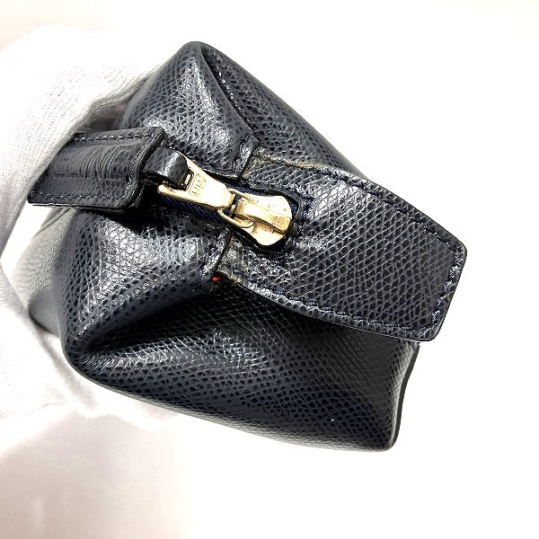 Celine Leather Pouch Navy in Good Condition