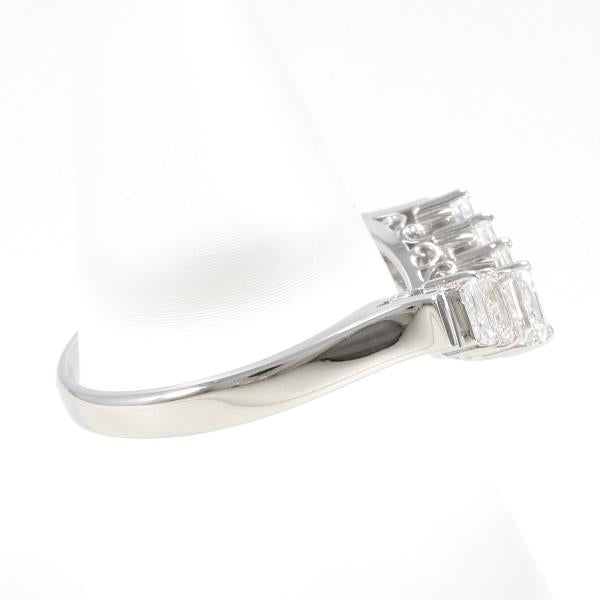 Women's Platinum PT900 Ring with 0.51 Carat Diamond, Size 11.5
