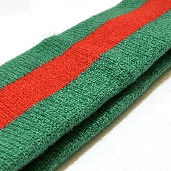 Gucci GG Web Hairband Green Red Yellow Unisex in Good Condition